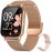 OBKBO Smart Watches for Women, 1.69" Smart Watch for Android Phones and iPhone Compatible, IP68 Waterproof Fitness Tracker with Heart Rate, Blood Oxygen, Sleep Monitor, Menstrual Reminder, Watch Gold