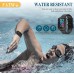 Smart Watches for Men Women,Fitness Tracker with Heart Rate Monitor Sport AMOLED Display Swimming Waterproof Watch for Android/ iOS/Phones, Black